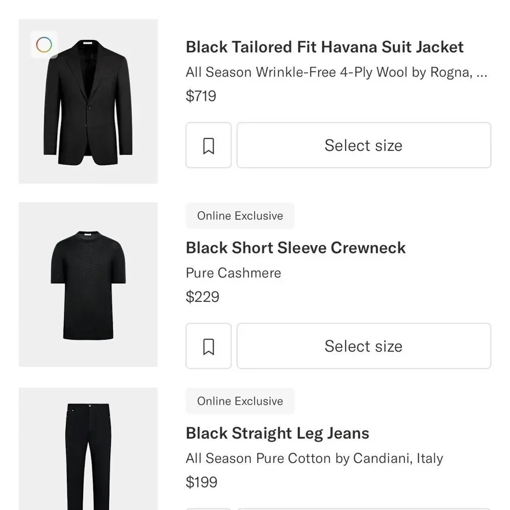SuitSupply Havana Jetted Unlined Wool 4Ply Blazer 44S Black Rogna Quiet Luxury